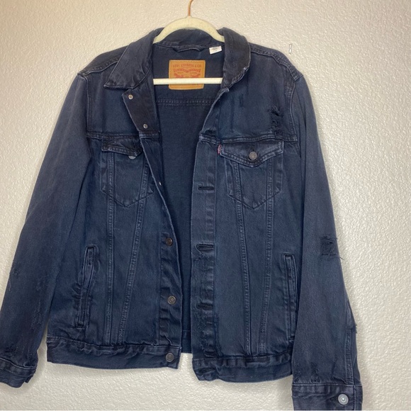 Levi's Jackets & Coats Levis Womens Black Denim Jacket Size Large